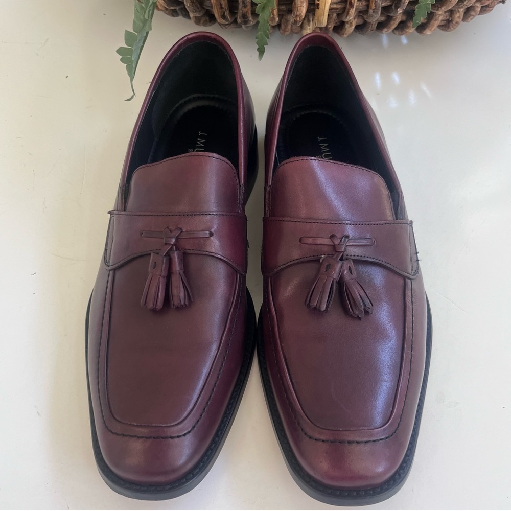 Johnston & Murphy Men’s Tasseled Penny Loafers Oxblood Burgundy Sz 12 W MINT